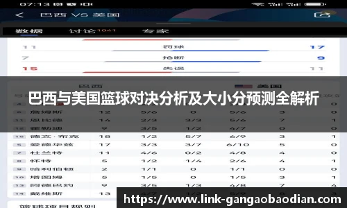 巴西与美国篮球对决分析及大小分预测全解析